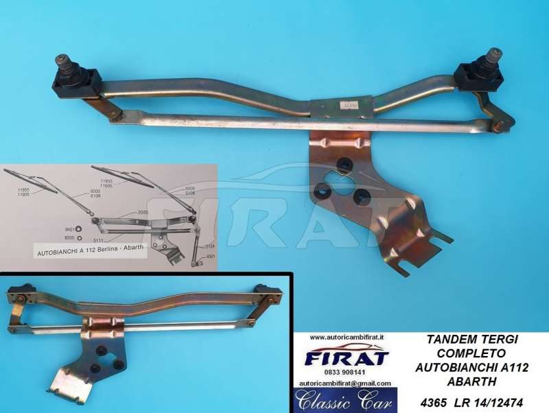 TANDEM TERGI AUTOBIANCHI A112 - A112 ABARTH (4365) TANDEM TERGI AUTOBIANCHI A112 - A112 ABARTH (4365)